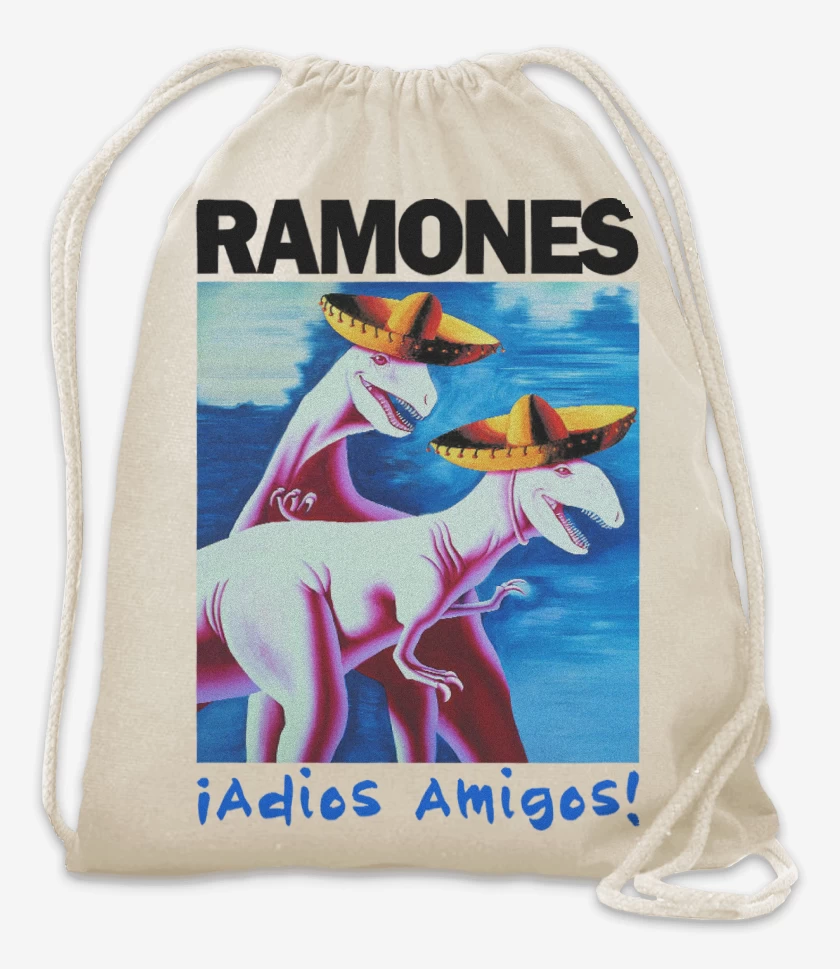 Mochila Blanco de Ramones Adios Amigos