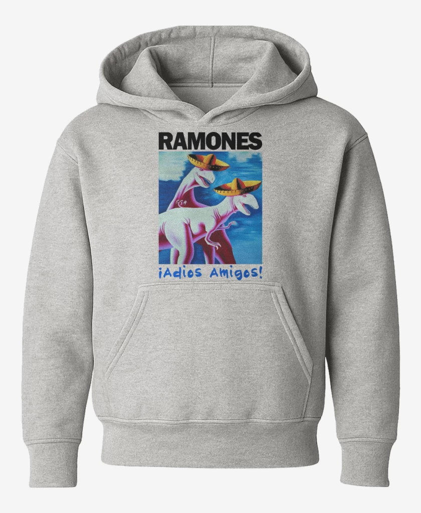 Poleron de niño Gris Melange de Ramones Adios Amigos