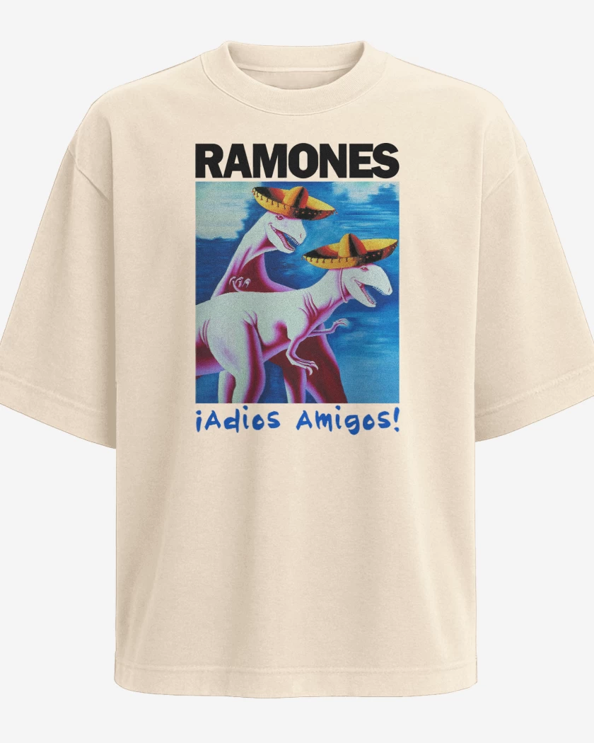 Polera Oversize Ramones Adios Amigos