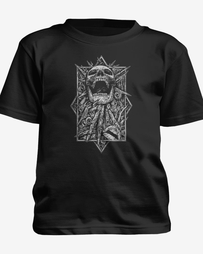 Polera de niño Negro de Skull full color