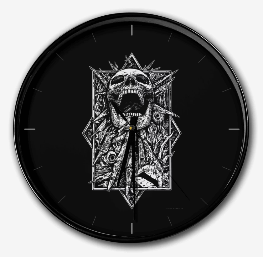 Reloj Negro de Skull full color