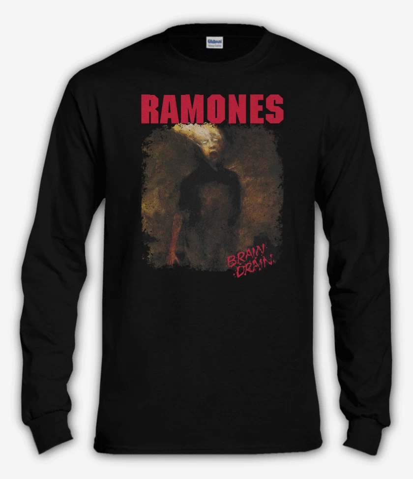 Polera manga larga Negro de Ramones Brain Drain
