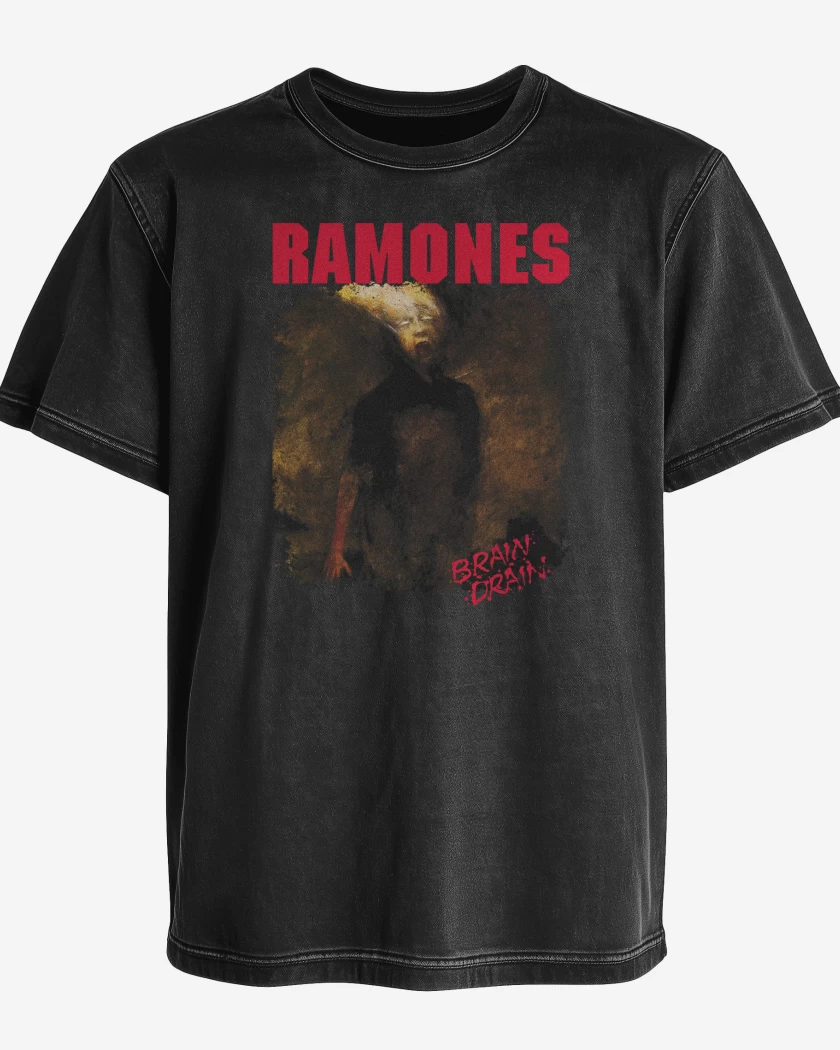 Polera desgastada Ramones Brain Drain