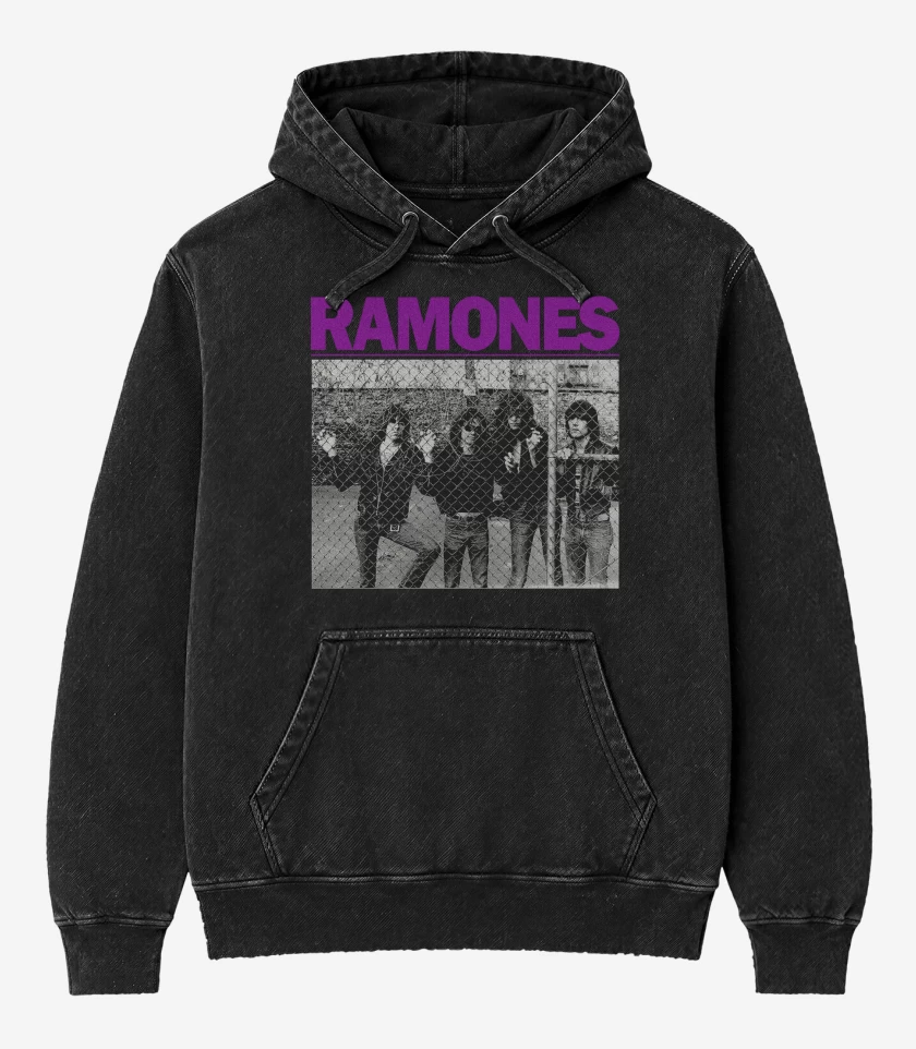 Poleron Canguro Acid Wash Ramones DEMOS
