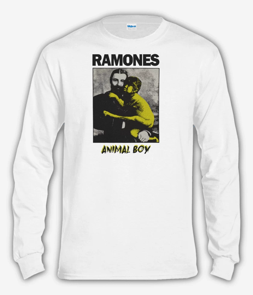 Polera manga larga Blanco de Ramones Animal Boy v2