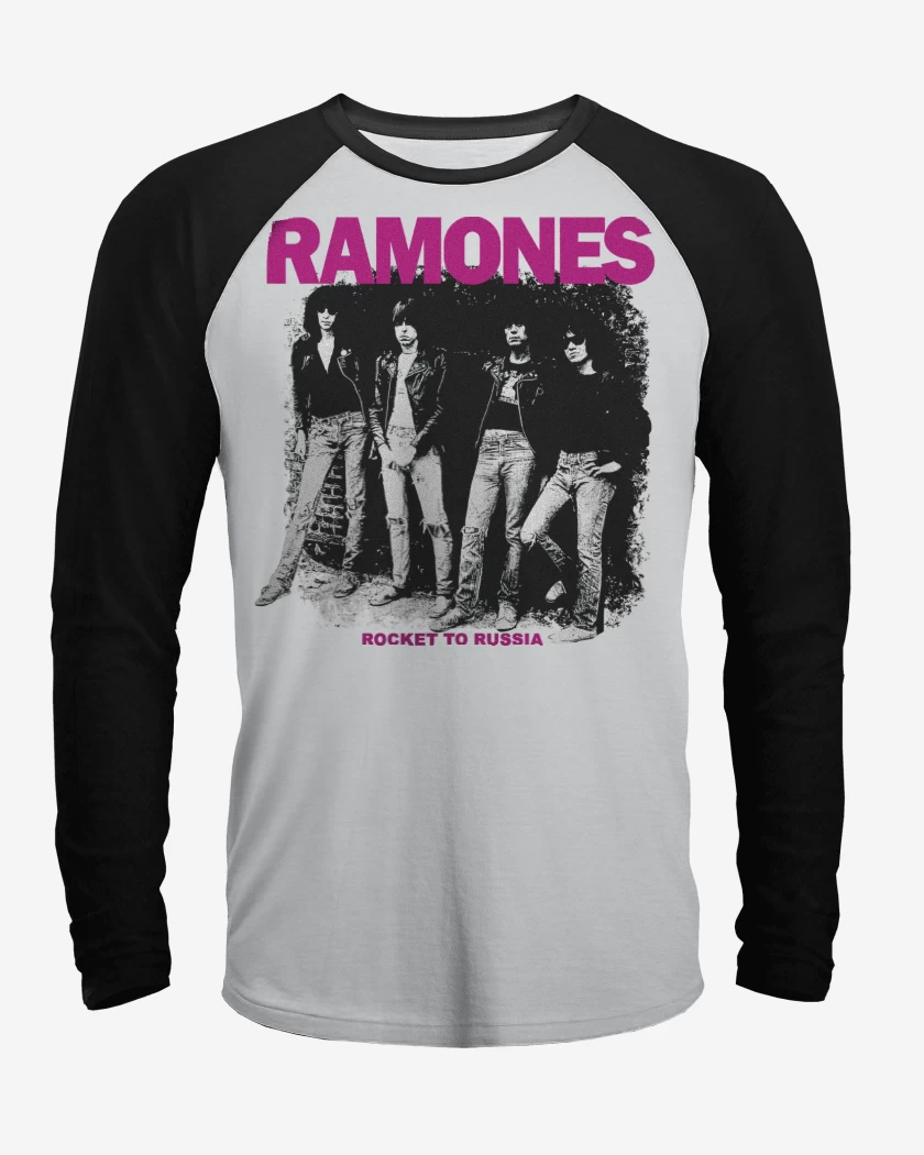 Polera Raglan Ramones Rocket to Russia 