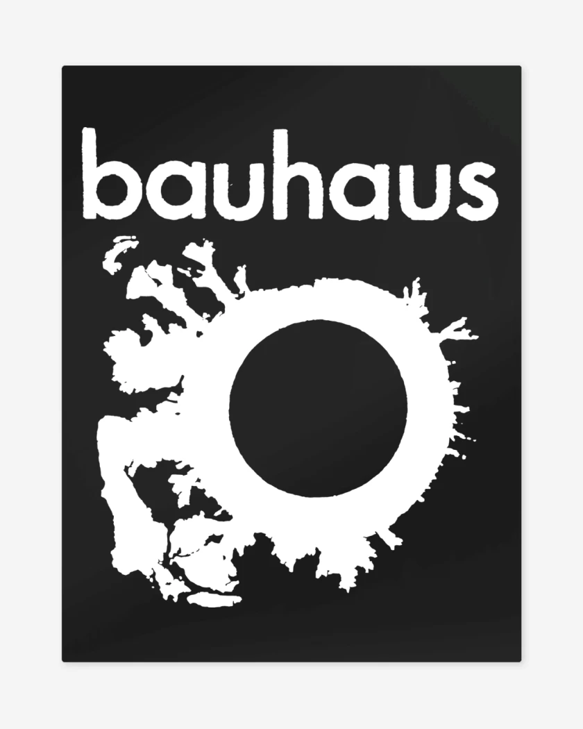 Print metalico Negro de Bauhaus Logo B