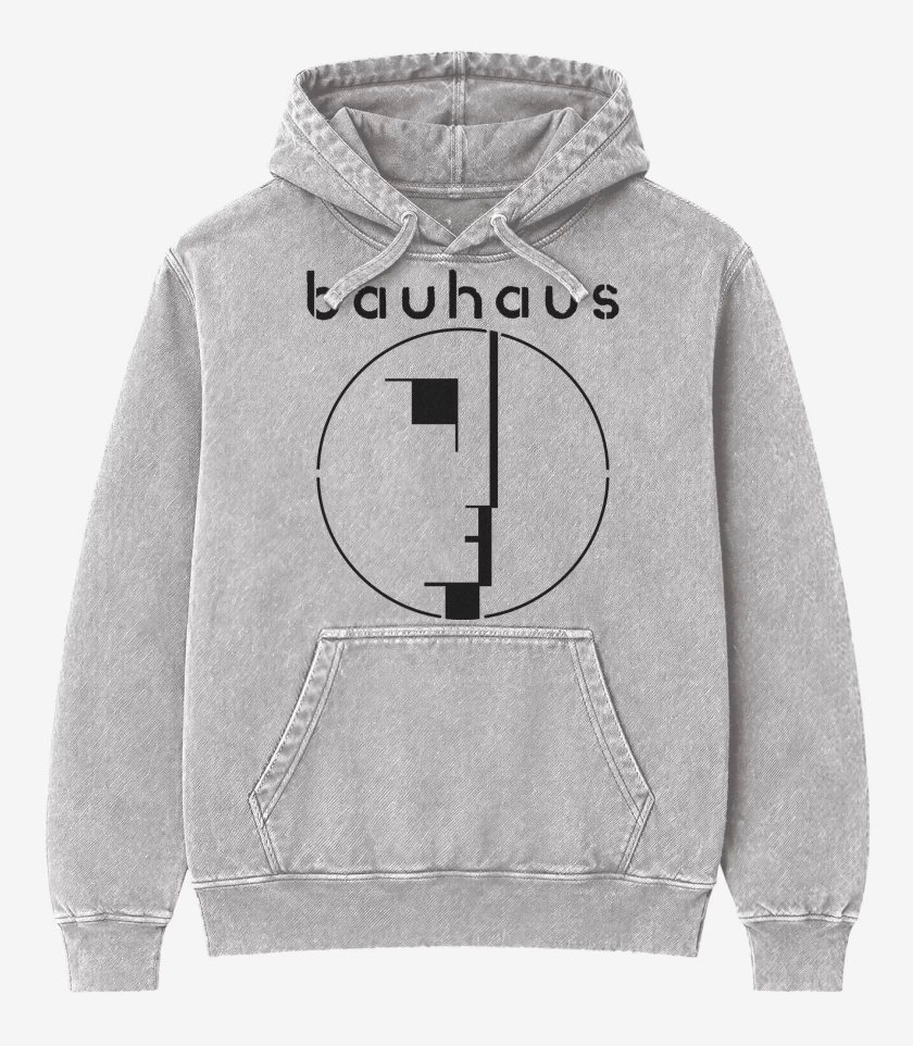 Poleron Canguro Acid Wash Gris Melange de Bauhaus 