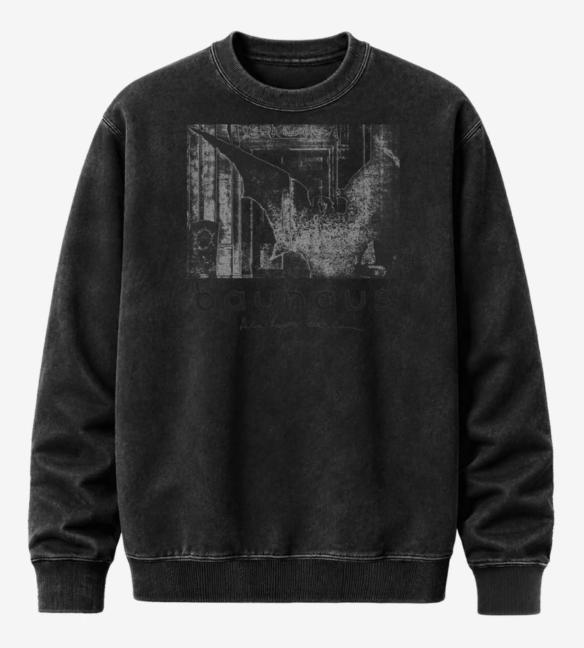 Poleron Polo Acid Wash Negro de Bauhaus Bela Lugosis Dead