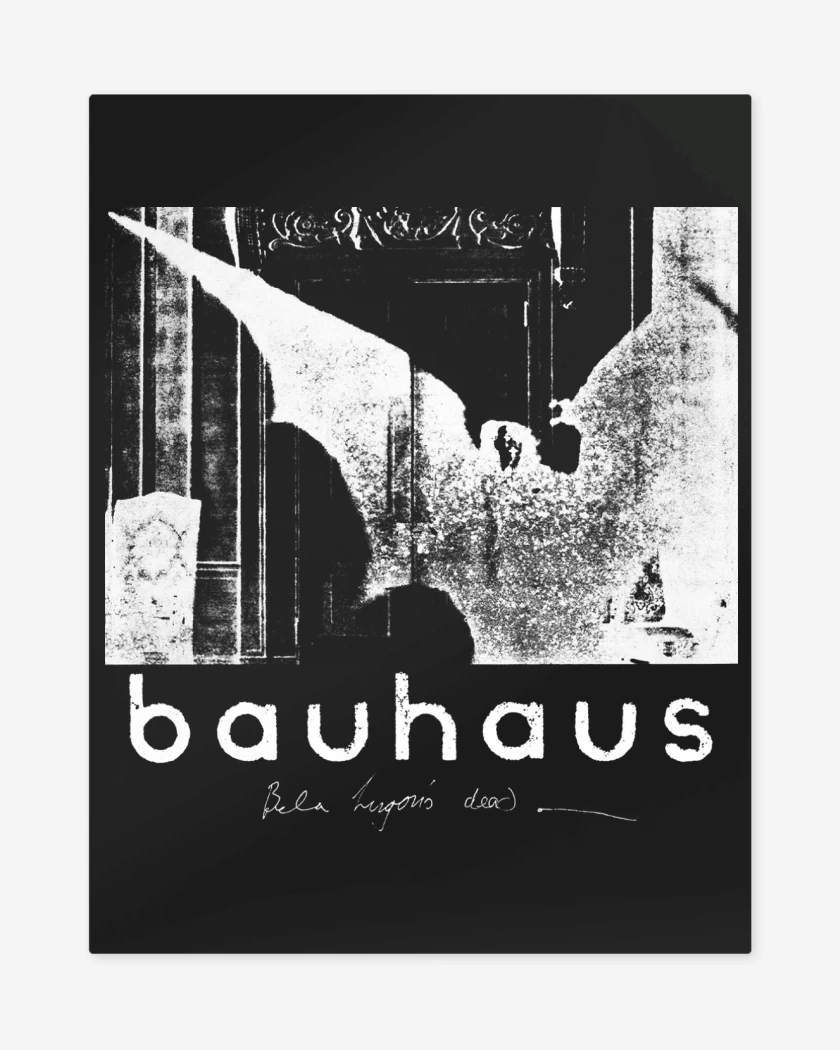 Print metalico Negro de Bauhaus Bela Lugosis Dead B