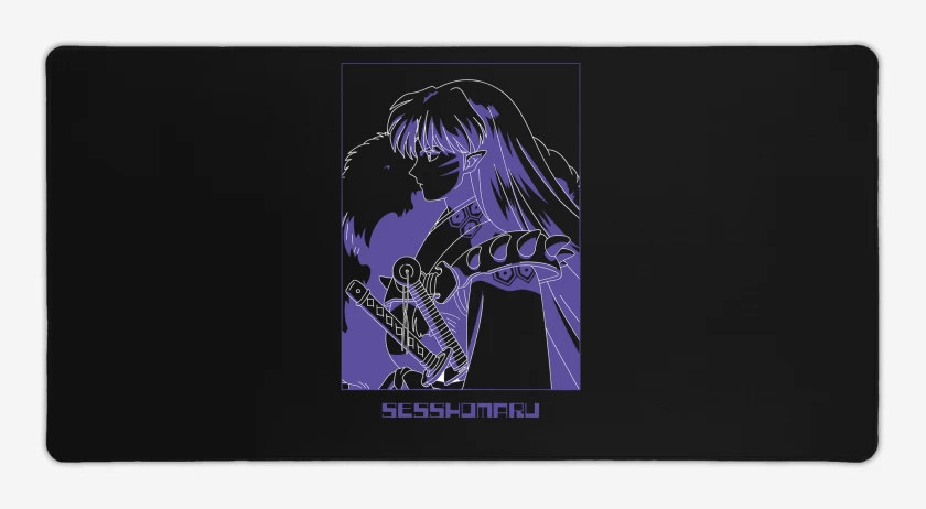 Mouse pad Gamer Negro de Inuyasha Sesshomaru 
