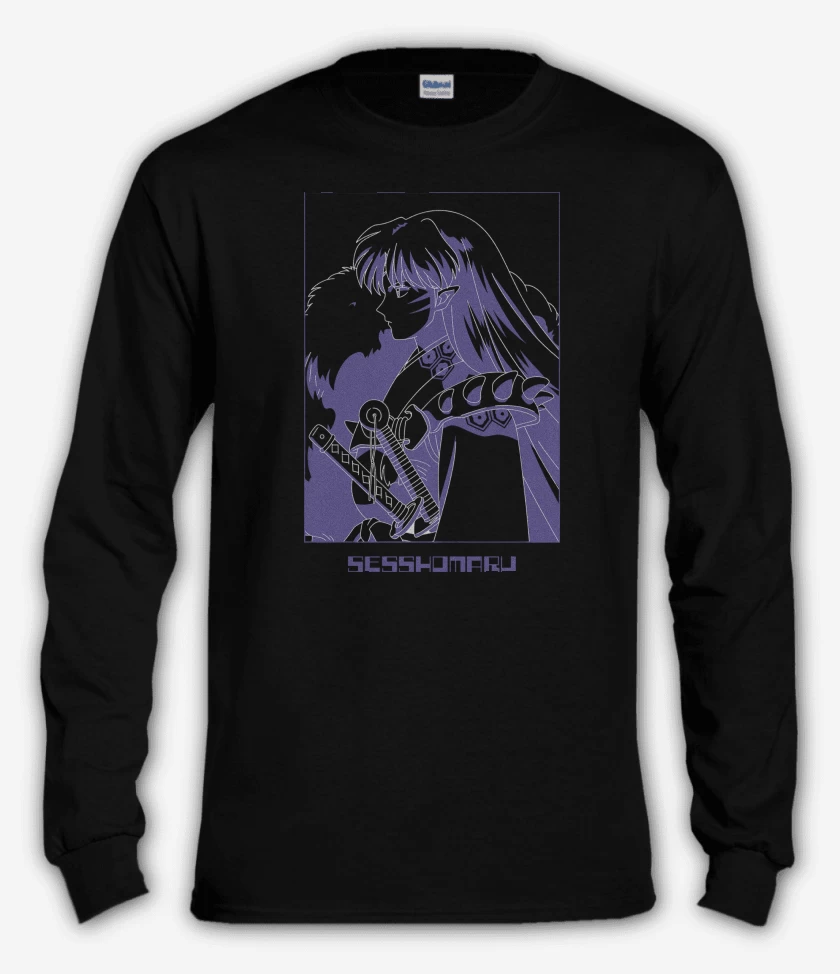 Polera manga larga Negro de Inuyasha Sesshomaru 