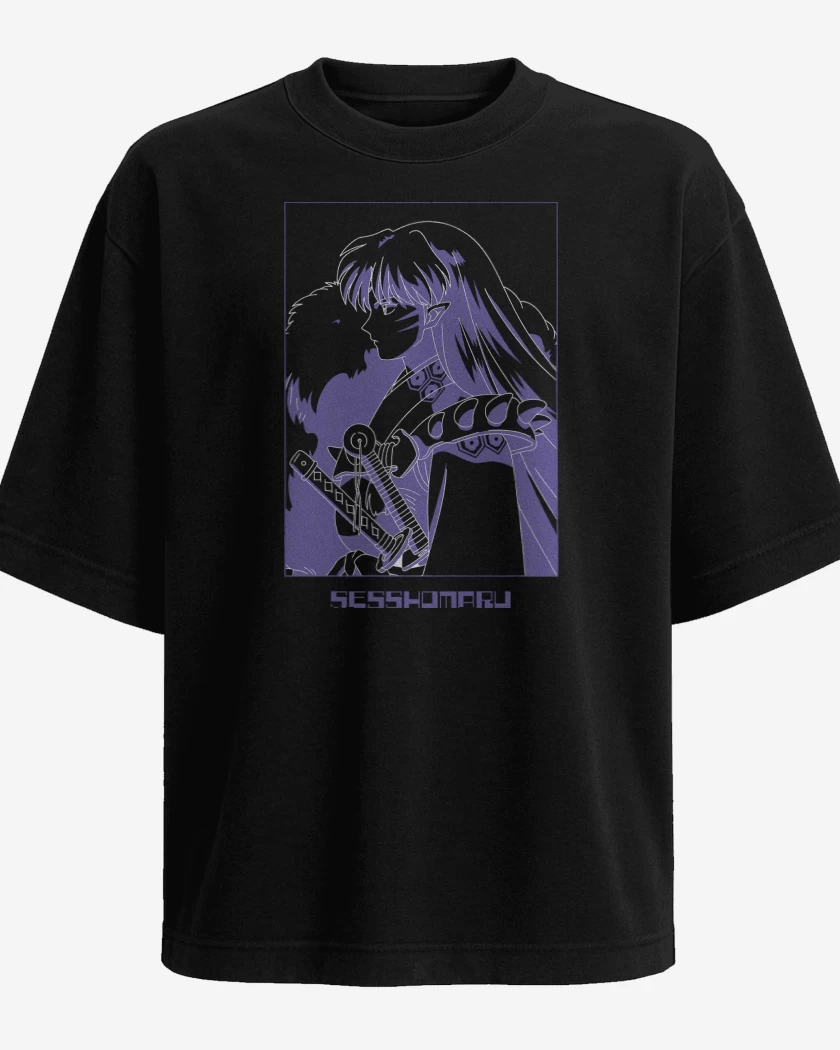 Polera Oversize Negro de Inuyasha Sesshomaru 