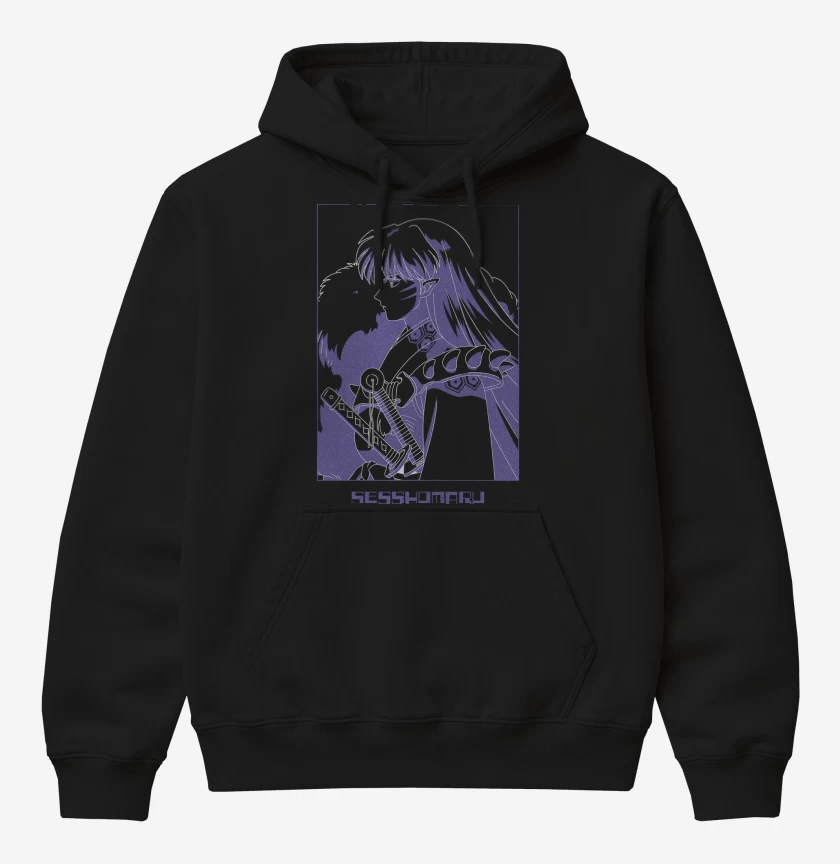 Poleron Canguro básico Negro de Inuyasha Sesshomaru 