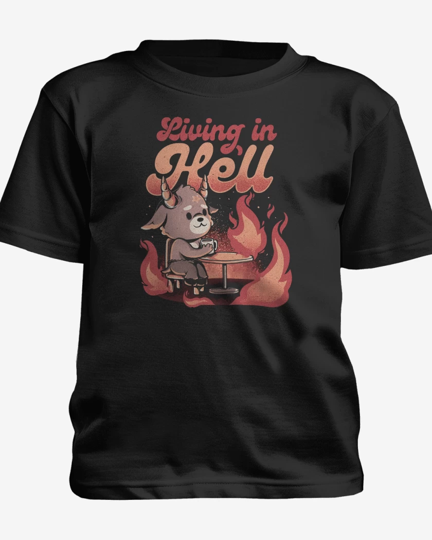 Polera de niño Negro de Living in Hell