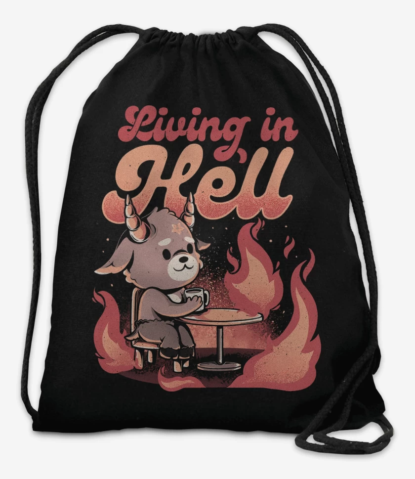 Mochila Negro de Living in Hell