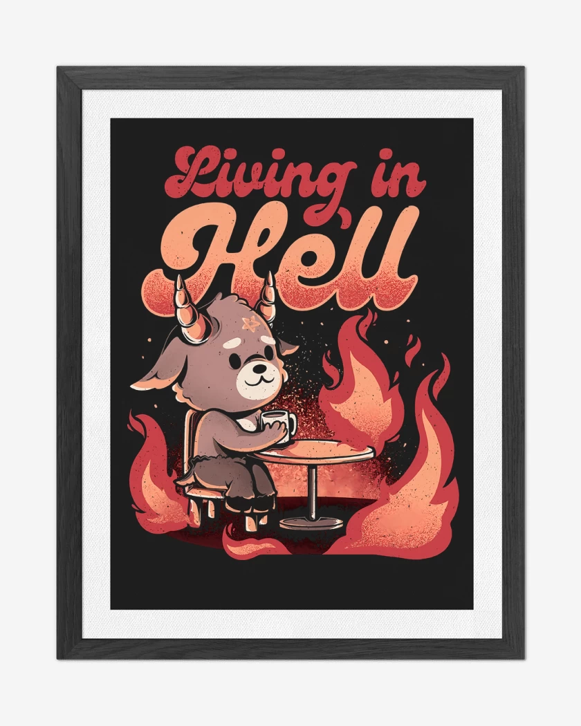 Cuadro decorativo Negro de Living in Hell