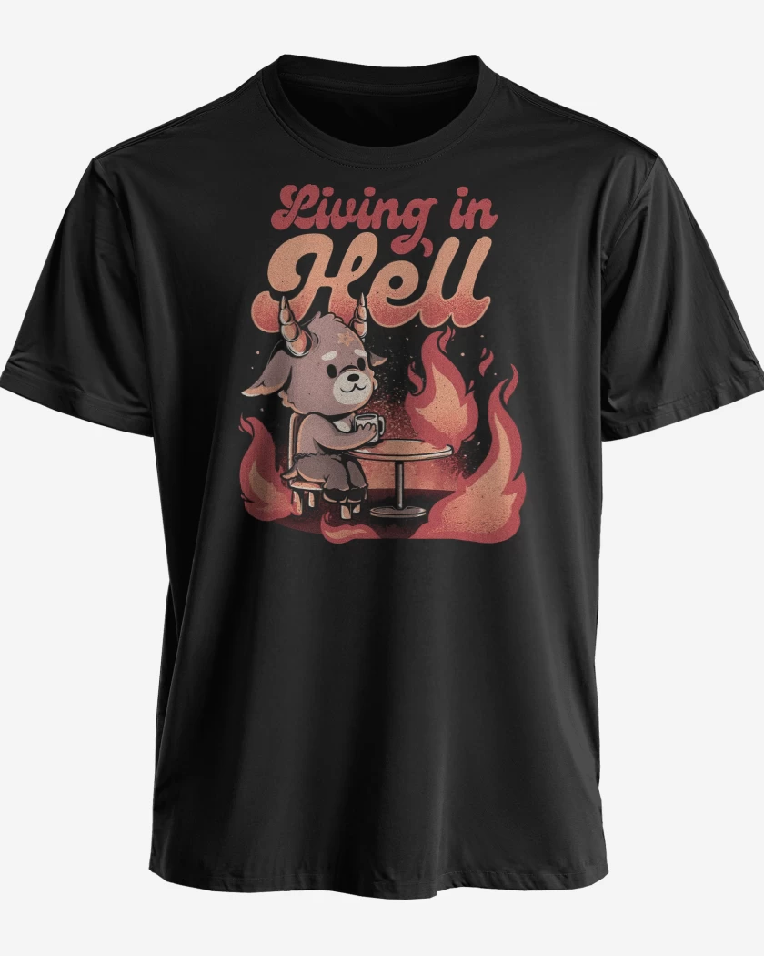 Polera premium Negro de Living in Hell