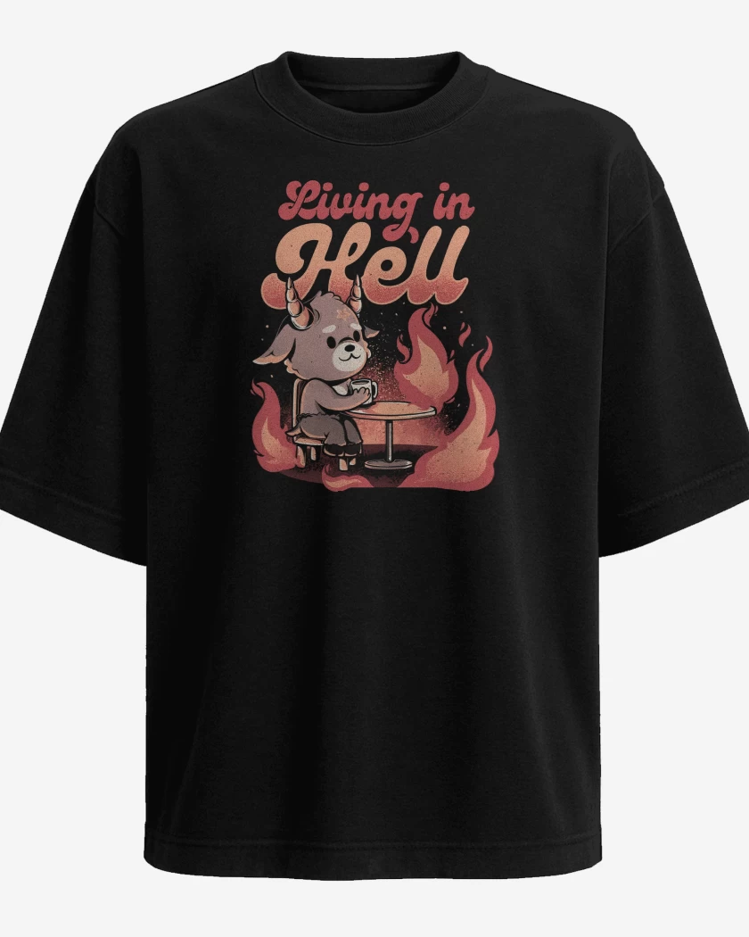 Polera Oversize Living in Hell