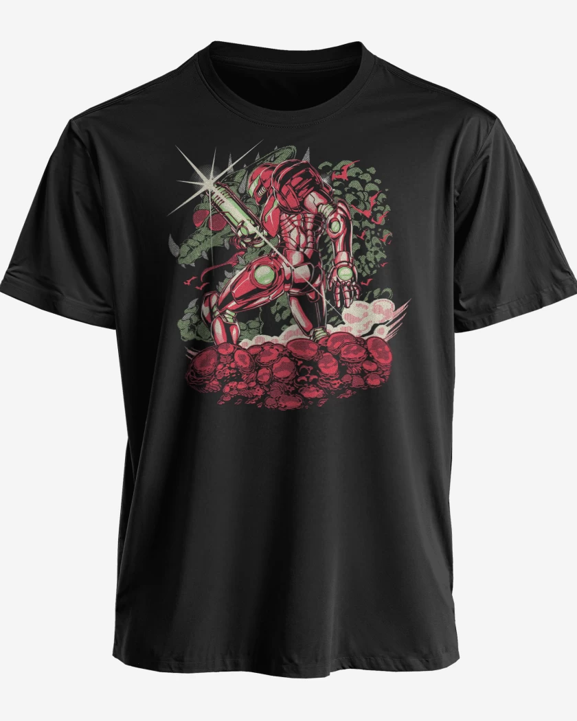 Polera premium Negro de Samus Retro SNES
