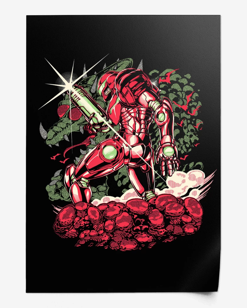 Print Negro de Samus Retro SNES