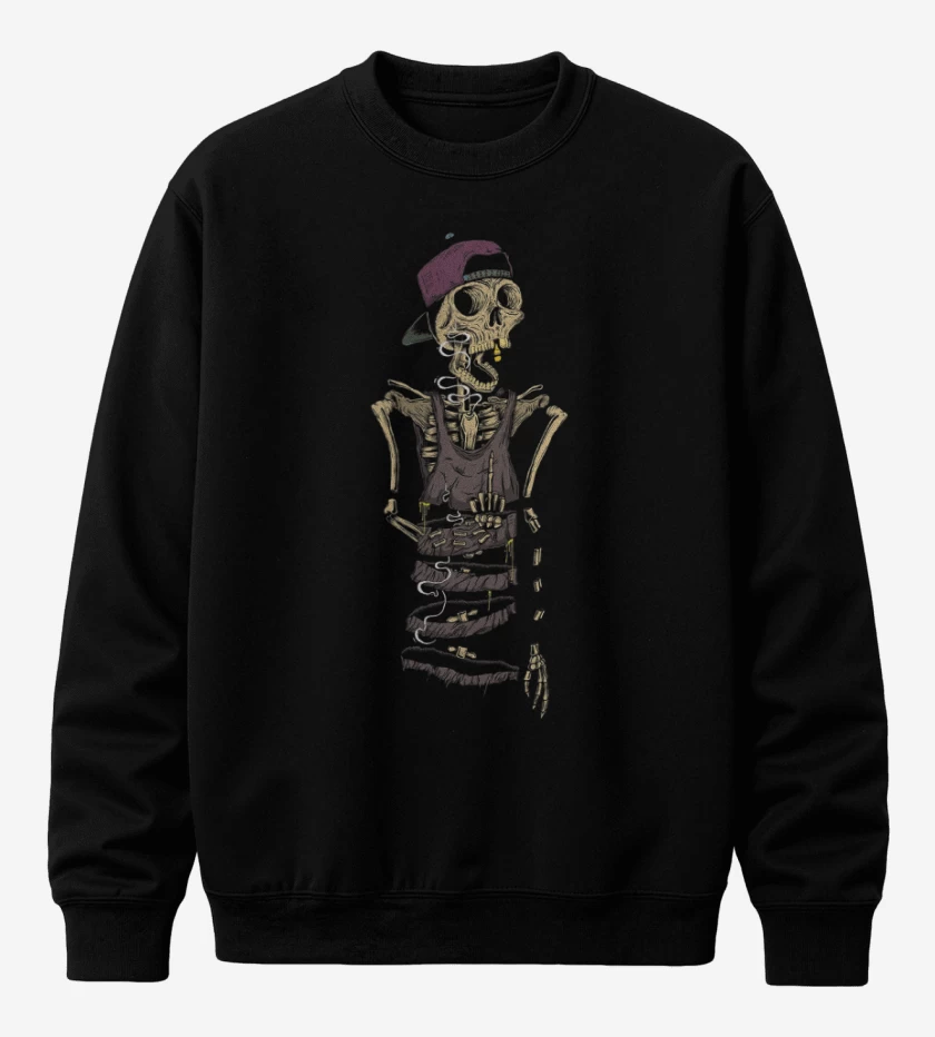 Poleron polo Skeleton style