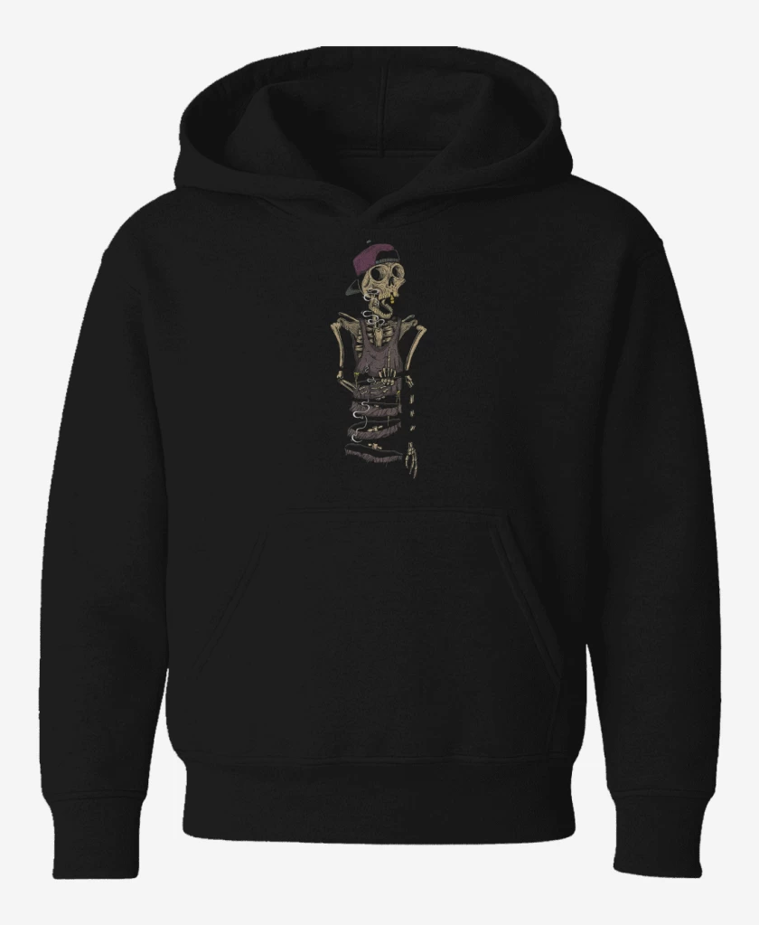 Poleron de niño Negro de Skeleton style