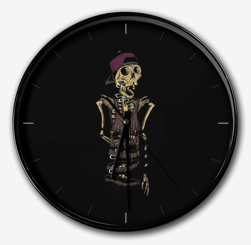 Reloj Negro de Skeleton style
