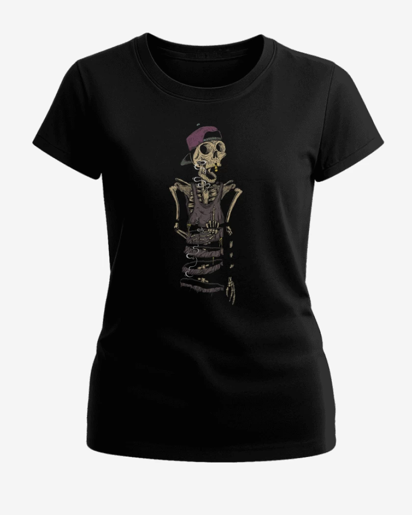 Polera de Mujer Negro de Skeleton style