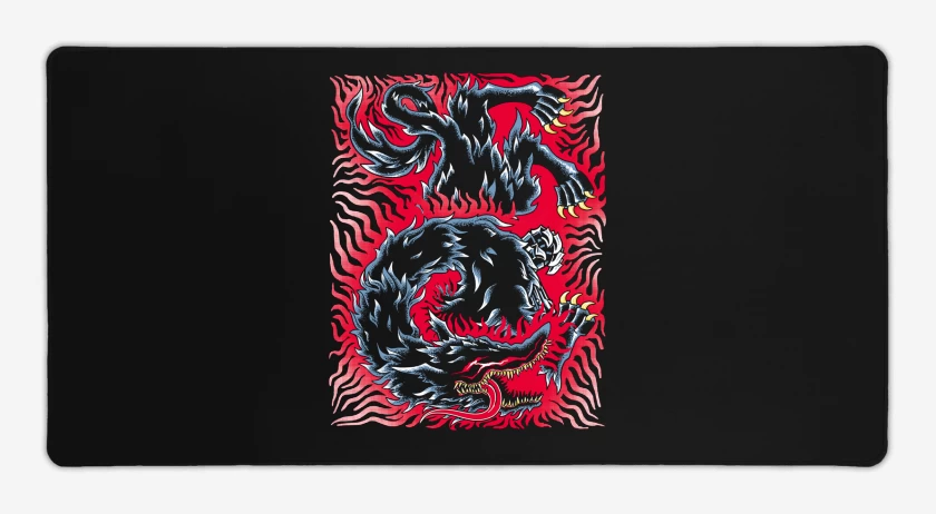 Mouse pad Gamer Negro de Berserk Bestia de la Oscuridad 