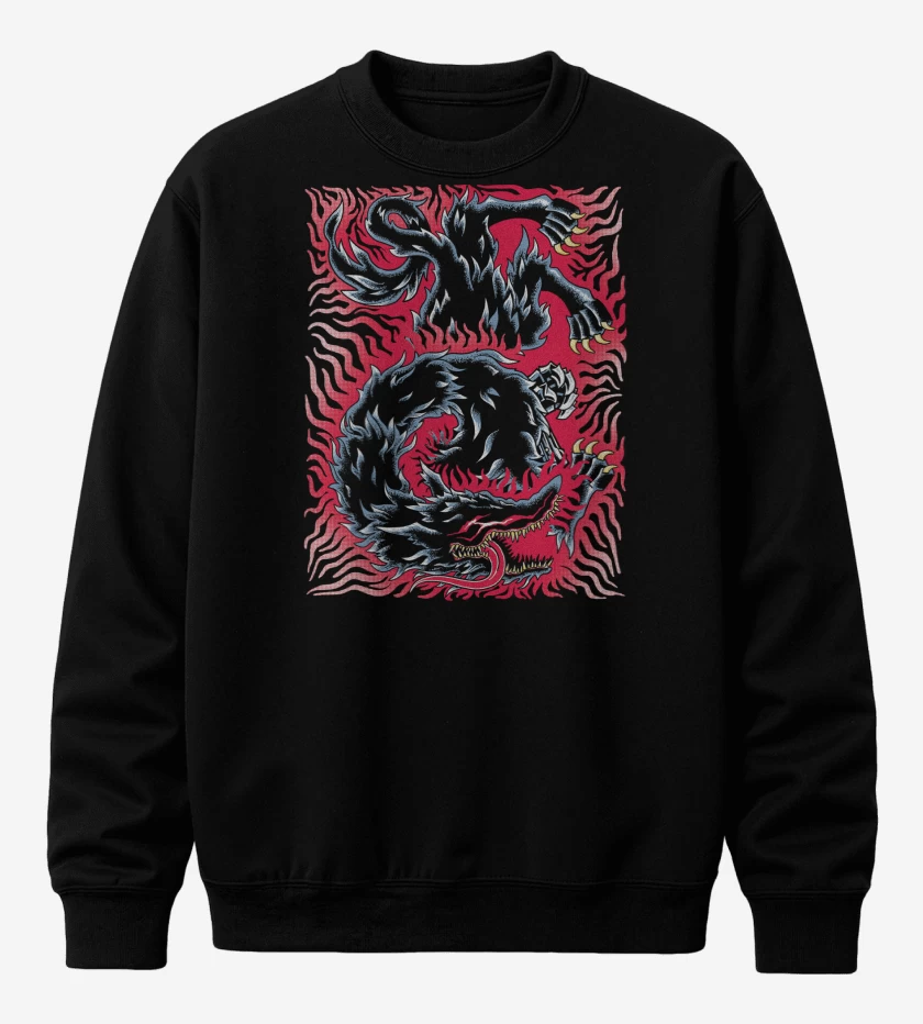 Poleron polo Negro de Berserk Bestia de la Oscuridad 
