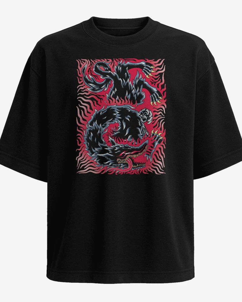 Polera Oversize Berserk Bestia de la Oscuridad 