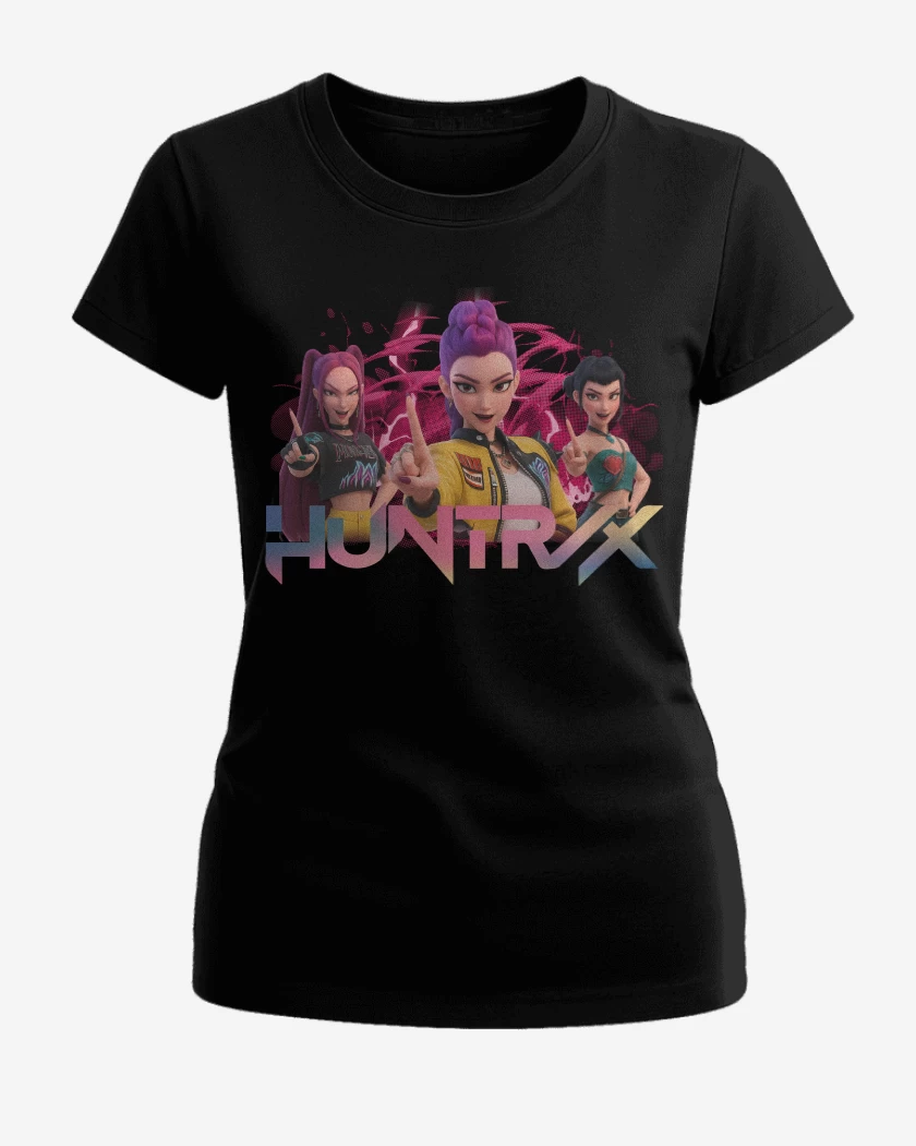 Polera de Mujer Negro de Chicas K-pop