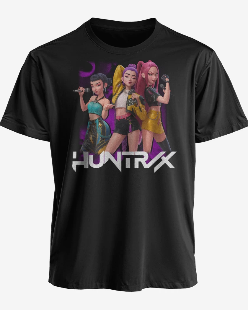 Polera premium Negro de Kpop Demon Hunters