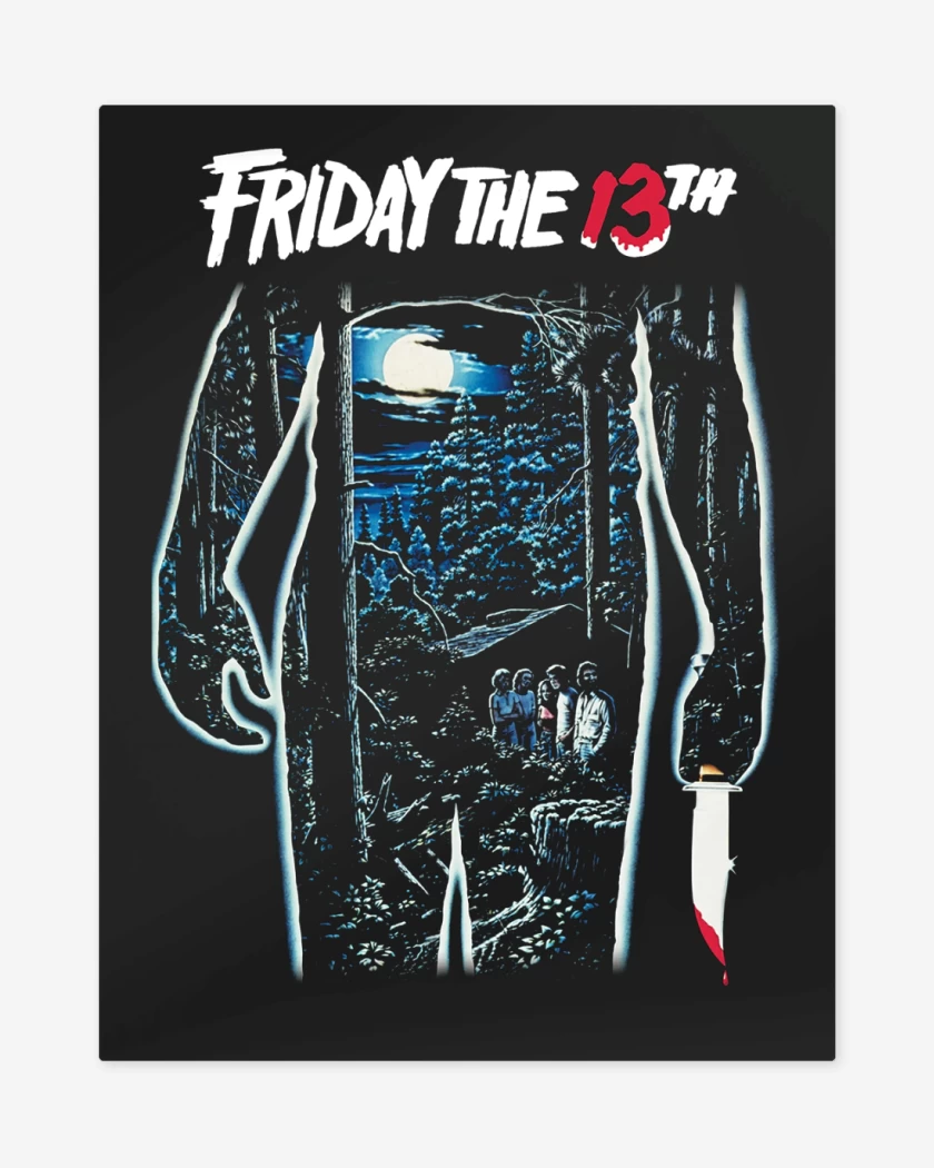 Print metalico Negro de Friday The 13th 