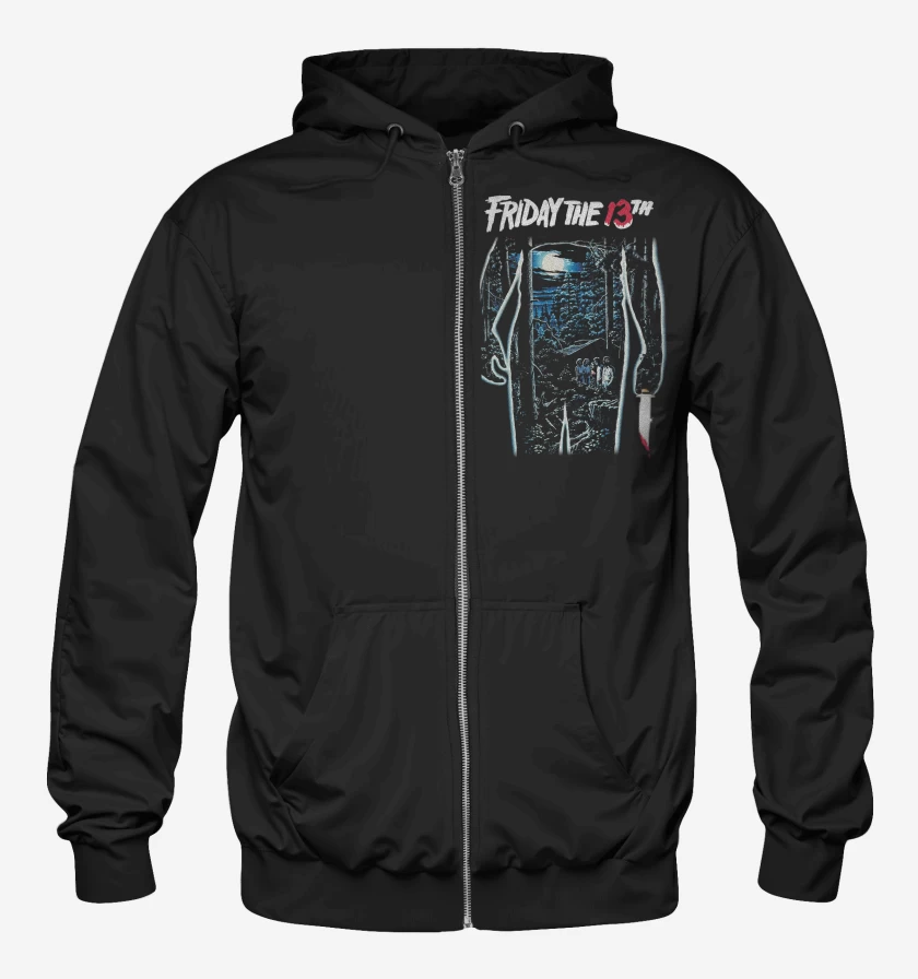 Poleron Canguro con cierre Negro de Friday The 13th 
