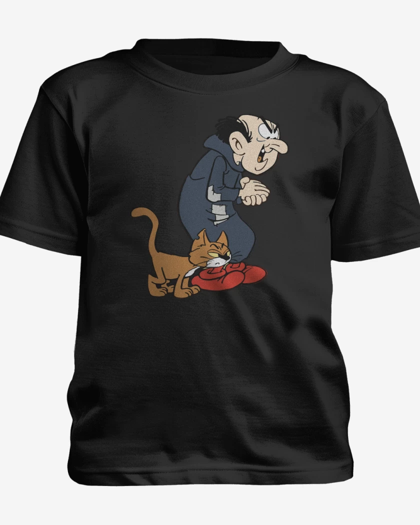 Polera de niño Negro de Gargamel & Azrael 