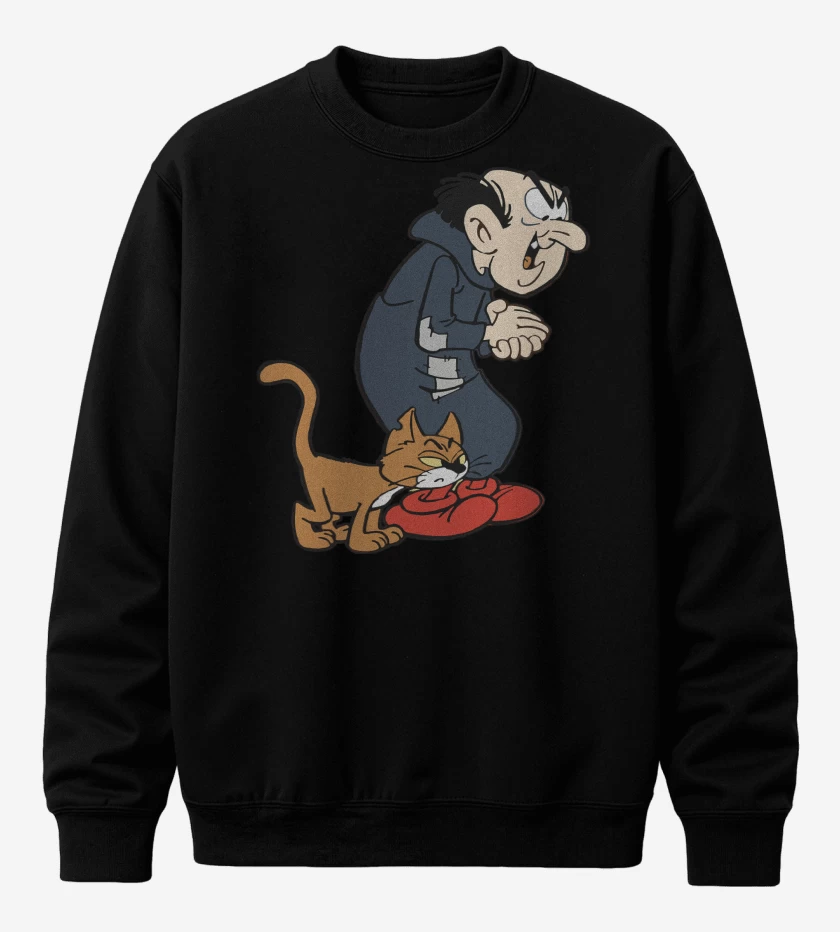 Poleron polo Negro de Gargamel & Azrael 