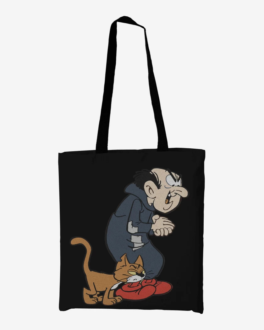 Totebag Negro de Gargamel & Azrael 