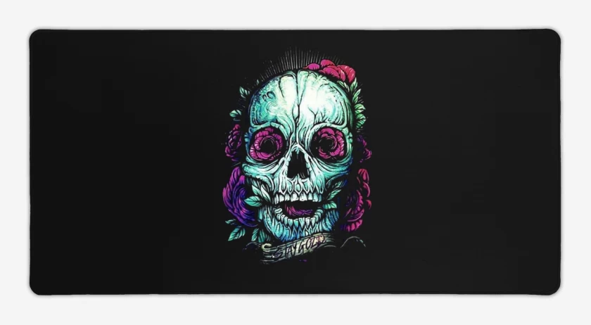 Mouse pad Gamer Negro de Skull 2