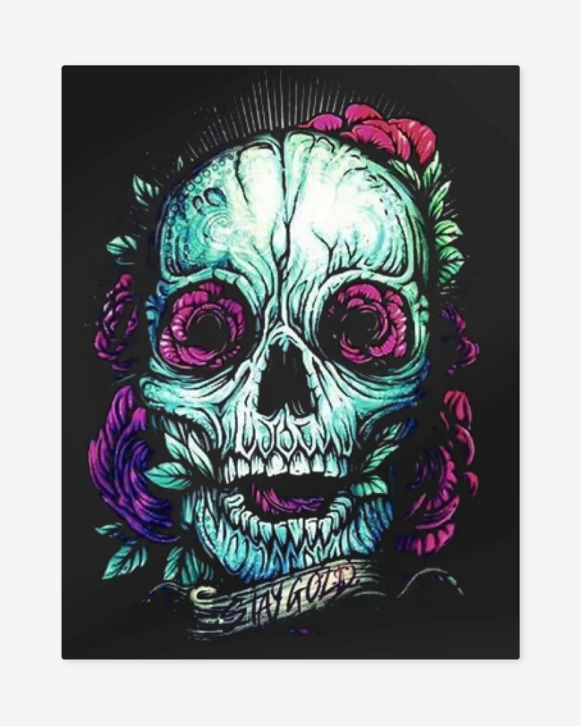 Print metalico Negro de Skull 2