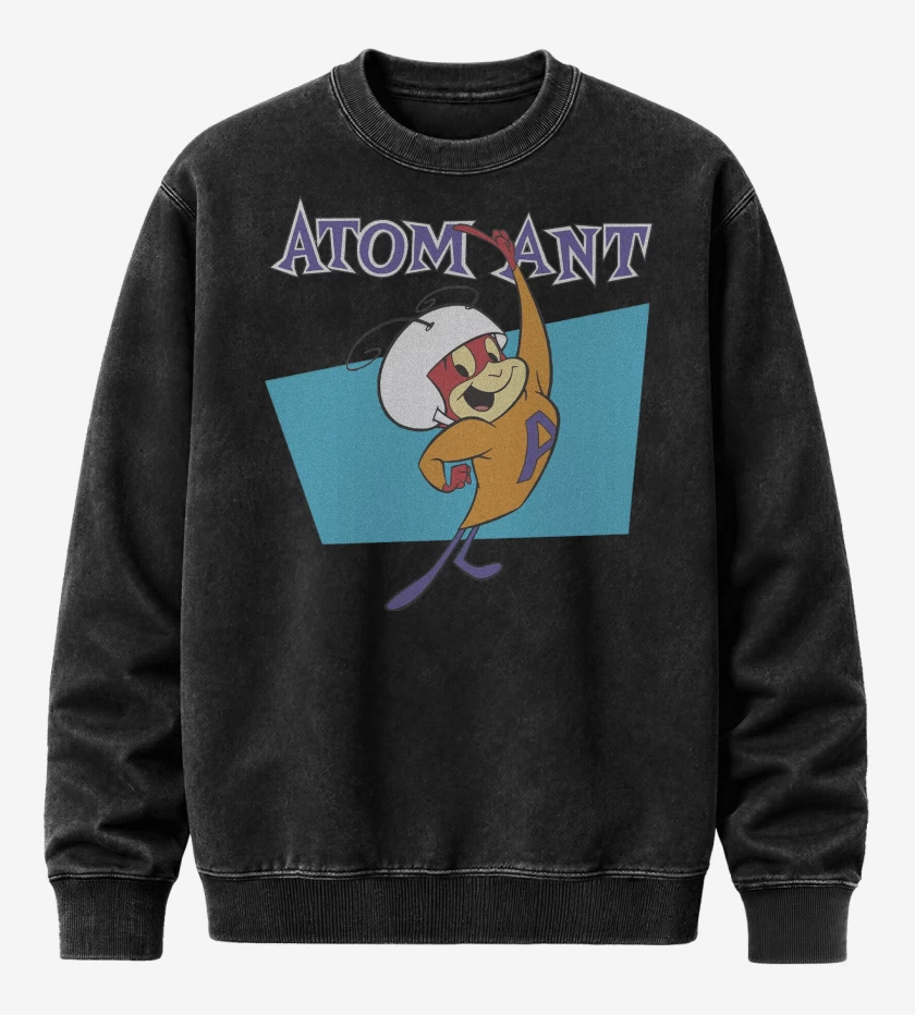 Poleron Polo Acid Wash Negro de Hormiga Atómica