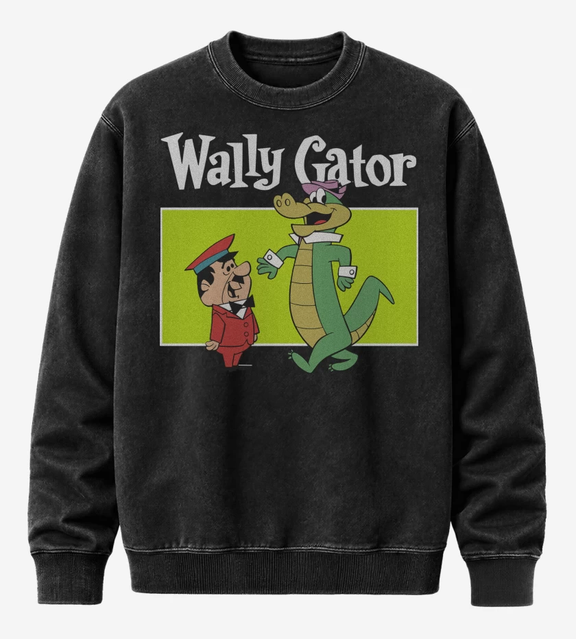 Poleron Polo Acid Wash Negro de Lagarto Juancho