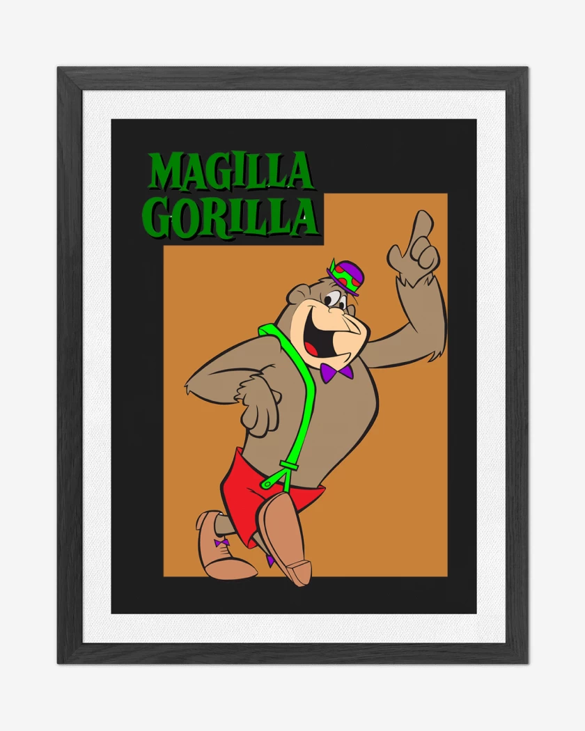 Cuadro decorativo Negro de Magilla Gorilla Hanna Barbera