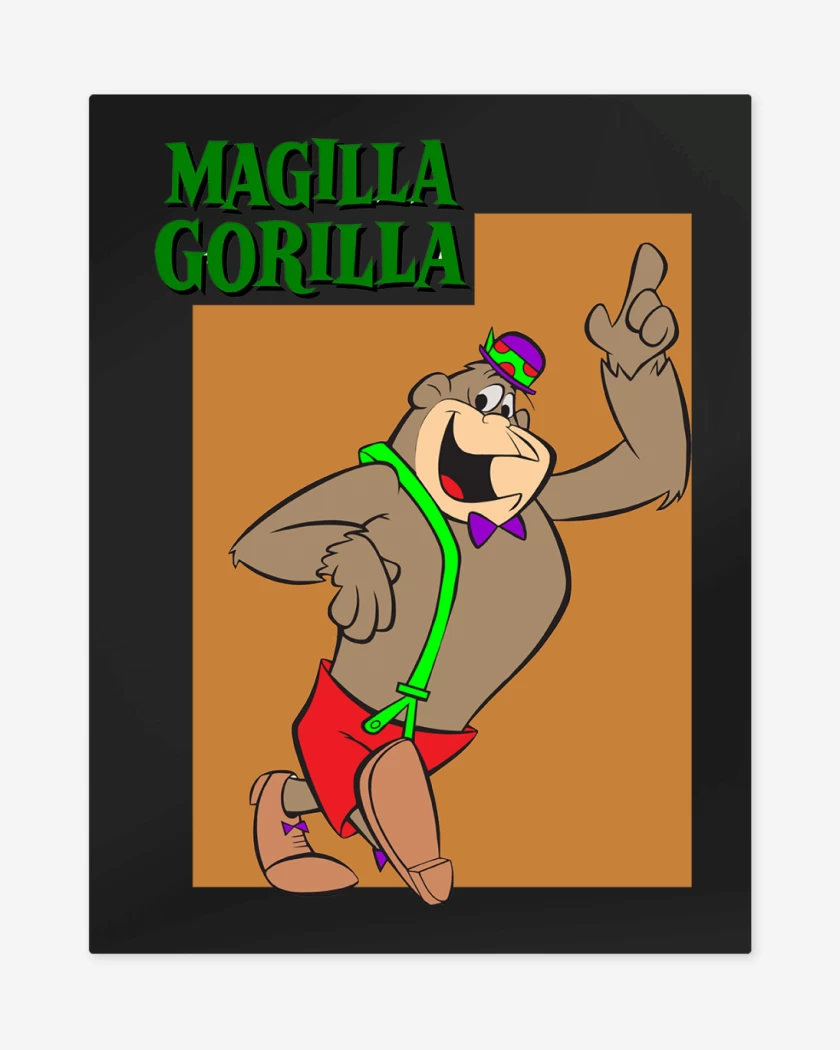 Print metalico Negro de Magilla Gorilla Hanna Barbera