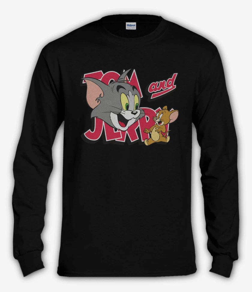 Polera manga larga Negro de TOM AND JERRY