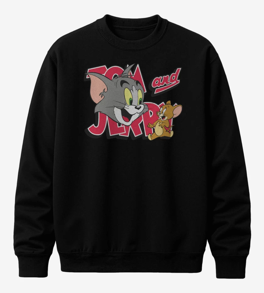 Poleron polo Negro de TOM AND JERRY