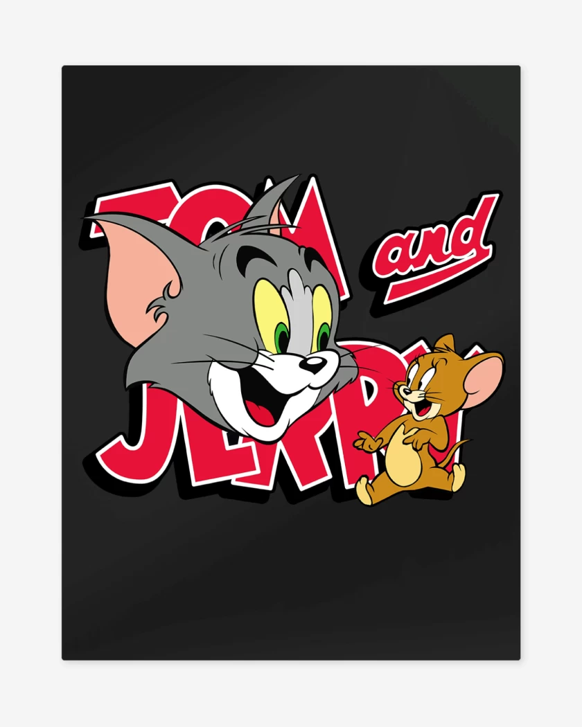 Print metalico Negro de TOM AND JERRY