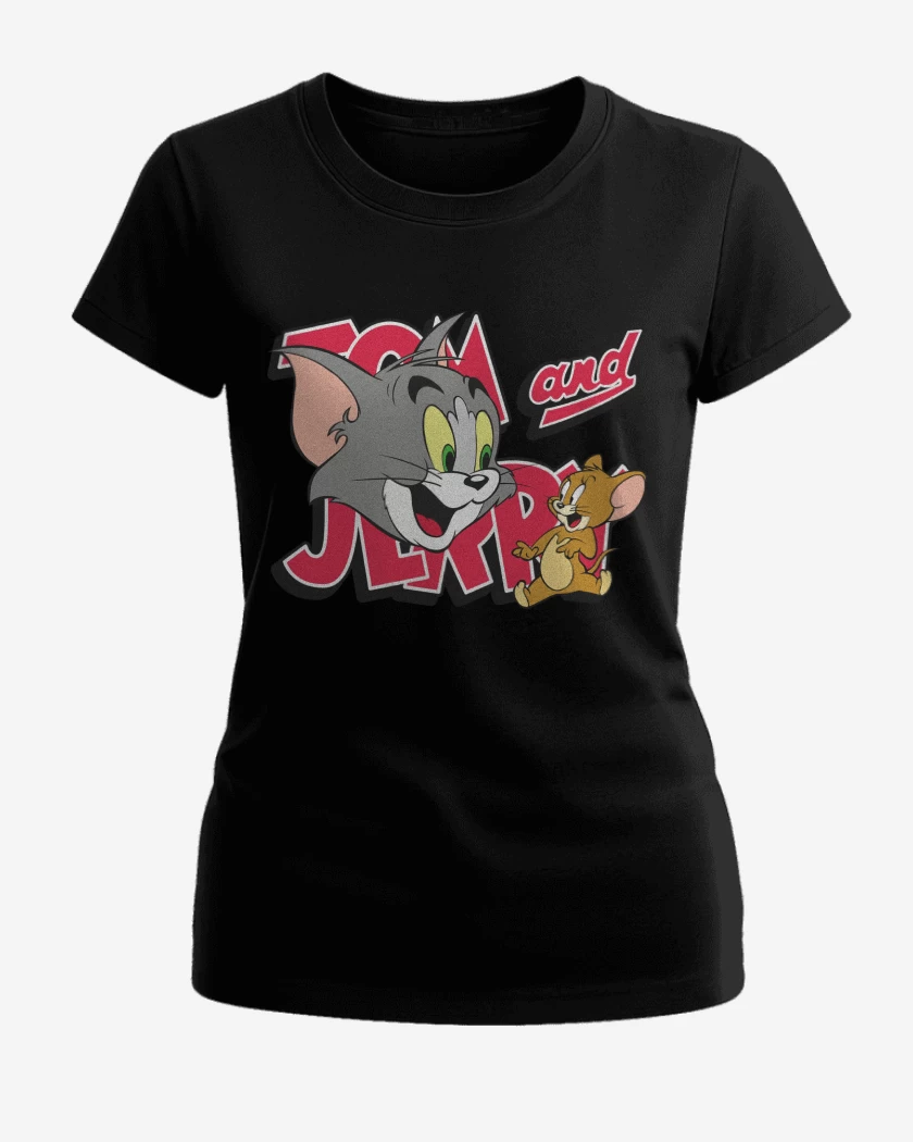Polera de Mujer Negro de TOM AND JERRY