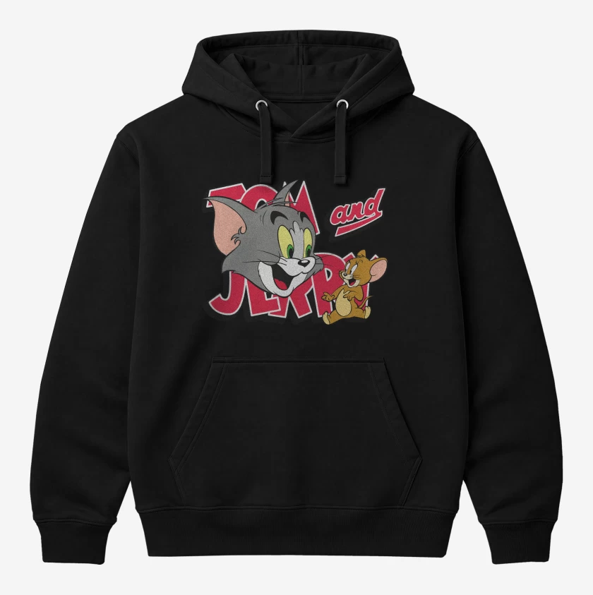 Polerón Canguro Negro de TOM AND JERRY